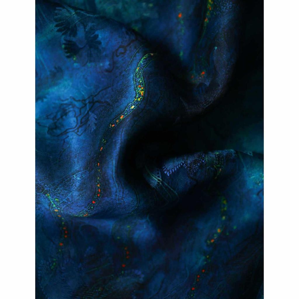 Women's Floral Silk Xiangyunsha Oblique Lapel Tie-Up Shirt - Man-made Silk, Loose Fit, National Style, for Spring/Summer