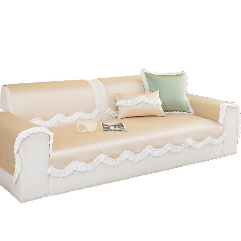 Ice Silk Summer Sofa Cushion Cool Feeling Breathable Sofa Covers For Living Room Anti-Dirty Universal Couch Slipcover Sofa Towel