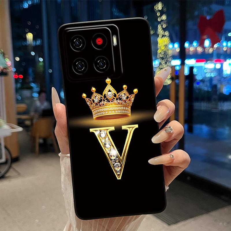 

Для ZTE Blade A56 (Z2473)/Nubia A56 Розкішний Чохол-Книжка З Літерою Для ZTE Blade A56 Pro М який Силіконовий Чорний Чохол Ударостійкий Корпус ZTE Blade A56 Pro
