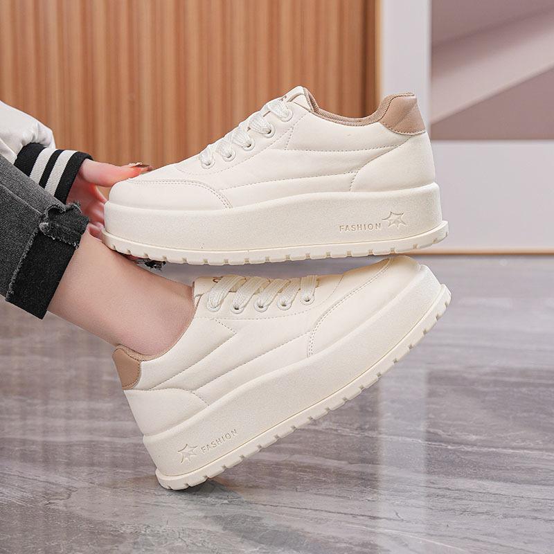 Women's Spring and Autumn Korean Style Board Shoes Students Casual Sports Thick Bottom Bread Shoes