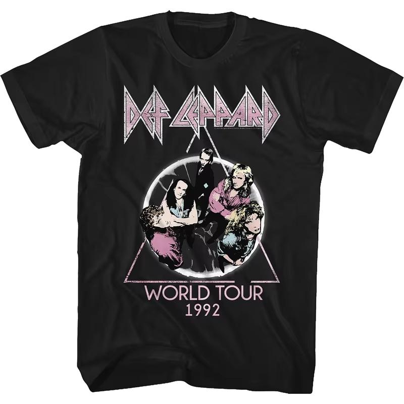 2026 Def Leppard Baumwoll Band Shirt Unisex Sommer Kurzarm Modemarke T-Shirt Luxus Lässig Vintage T-Shirt
