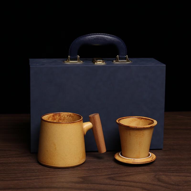 Shangqi Retro Ceramic Office Tea Cup Set