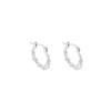 Korean Wound Metal Ear Buckle Women's Niche Cold Wind Silver Earrings Trendy Personality Ears