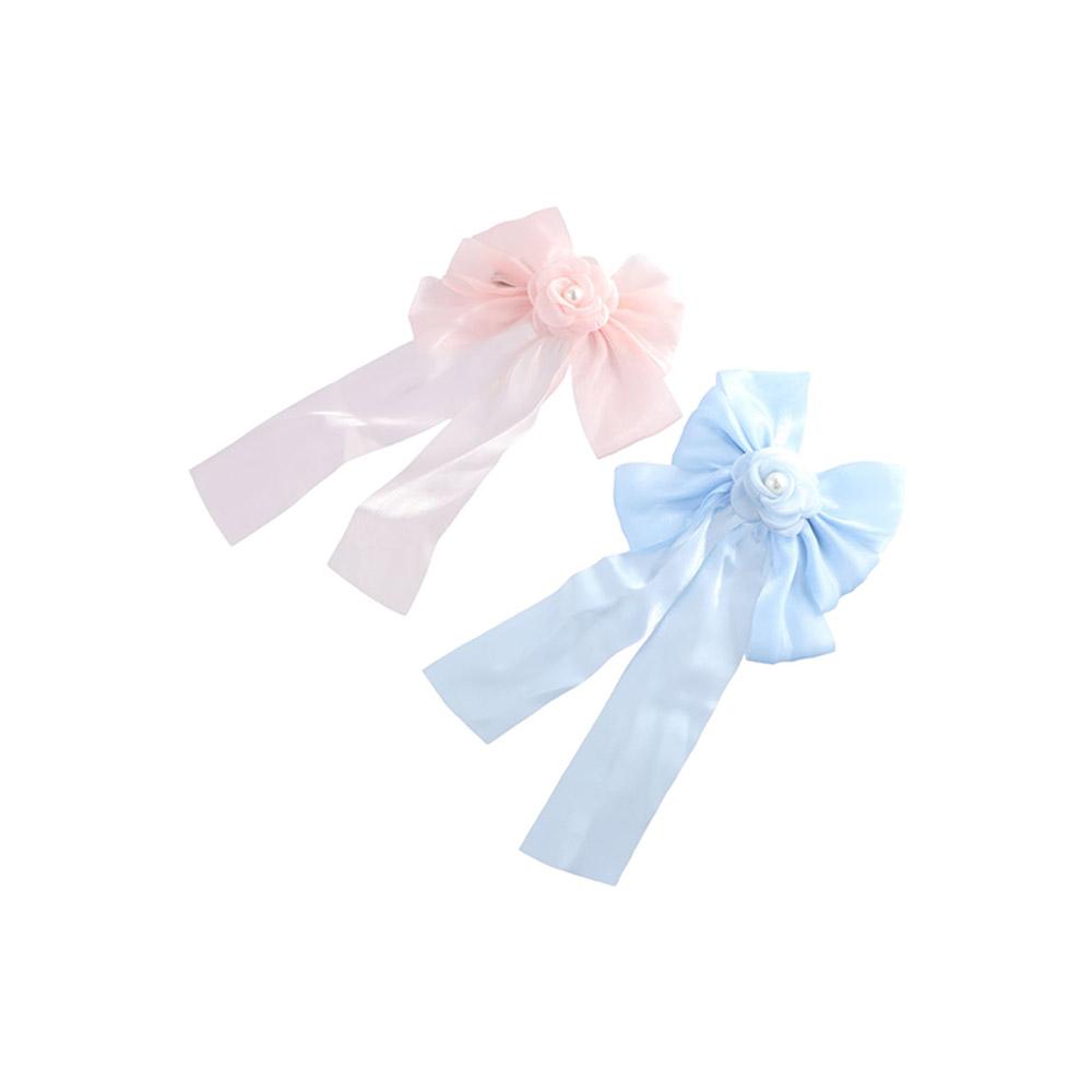 

Headdress Ribbon Tassel Bowknot Ponytail Holder Korean Hairpins Women Hair Clips Bow Spring Clips бежевый
