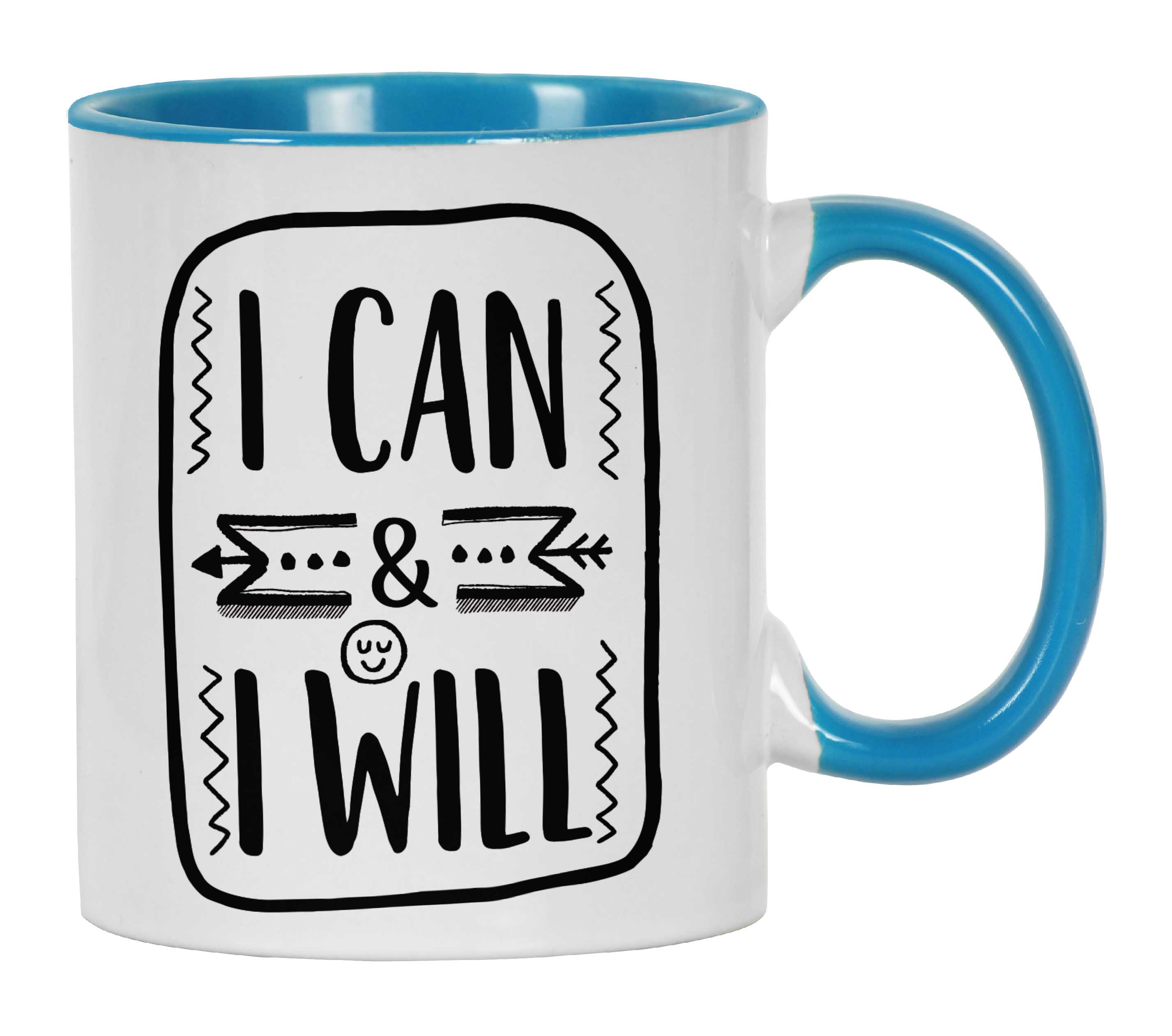 

Inkdotpot I Can & I Will 11oz Ceramic Coffee Mug Inspirational Quotes Gift For Employee Boss Coworkers 11oz