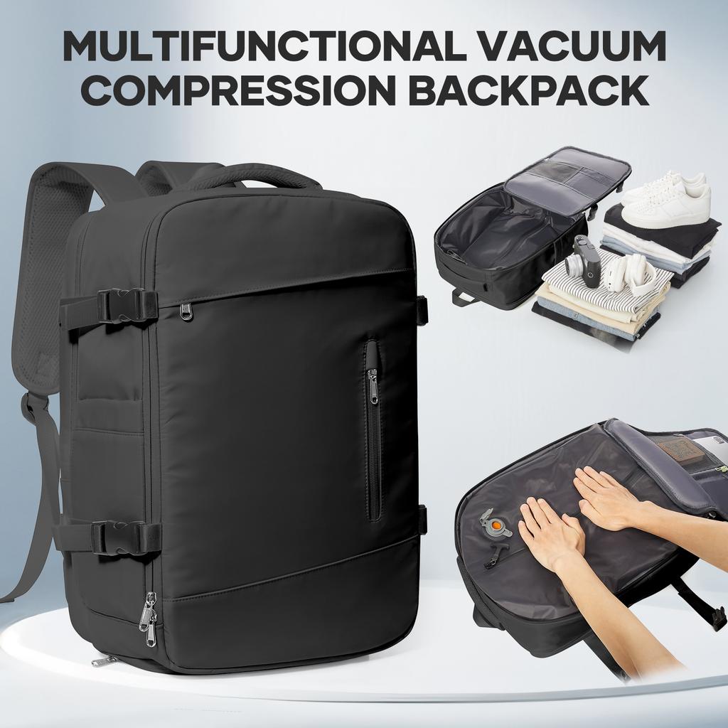 Vacuum Compression Backpack Large Capacity Travel Business Use, Cabin Carry On Backpack Durable Travel Backpack Hiking Daypacks