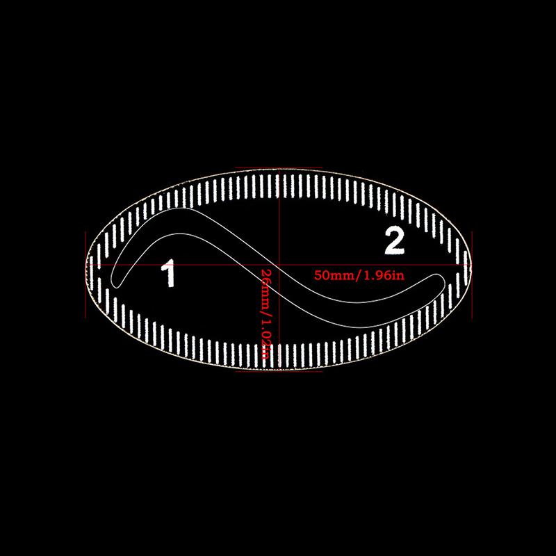Brow Shaping Stencil Transparent Mapping Ruler Microblading Instant Brow Shaper Novice Thrush Auxiliary Drawing Fishtail Design