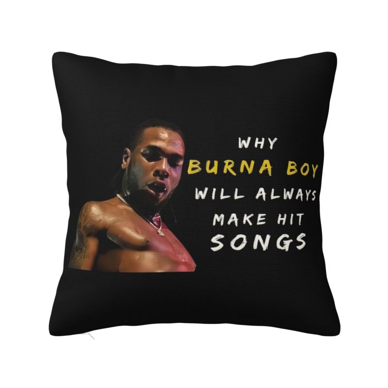 Custom Burna Boy Nigerian Singer Cushion Cover xcm Soft Modern Pillow Case Decor Home