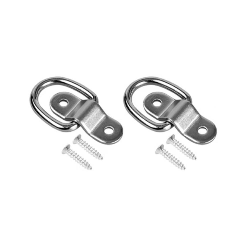 

2/4/6/8Pcs Heavy Duty D Rings Tie Down Anchors Universal Truck ATV Boat Kayak D Rings Lashing Hooks Trailer Connector Link