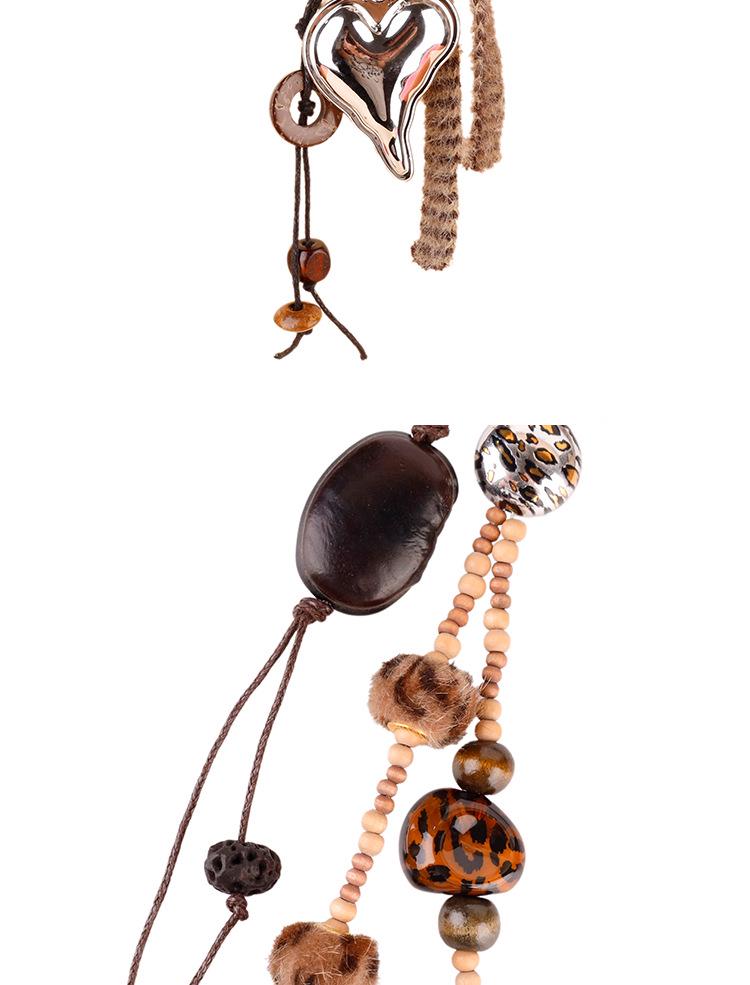 Wenqi's Vintage Wood Bead Wish-Fulfilling Charm Keychain Pendant