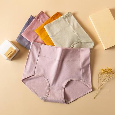 5 Pezzi/Set Mutandine Donna Vita Alta Slip Cotone Intimo Confortevole Mutandine da Donna XXL