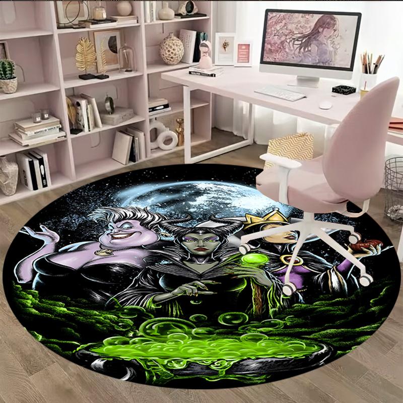 1pc Villains Carpet, Round Rug, Comfortable, Suitable for Entryways, Living Rooms, Office, And Bedrooms, Christmas Decoration