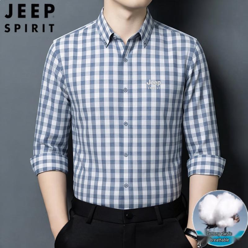 

Мужская рубашка с длинным рукавом из натурального хлопка JEEP SPIRIT M