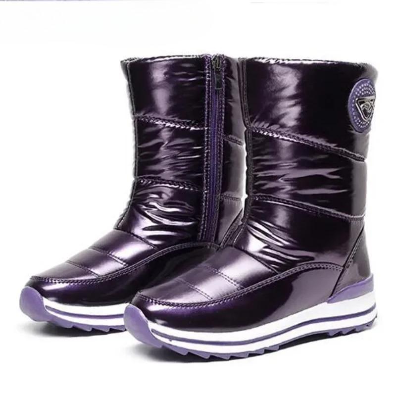 2026 Luxury Waterproof Non-slip Mid-calf Boots Platform Winter Thick Plush Boot Comfortable Women Snow Boots Fashion Botas Mujer
