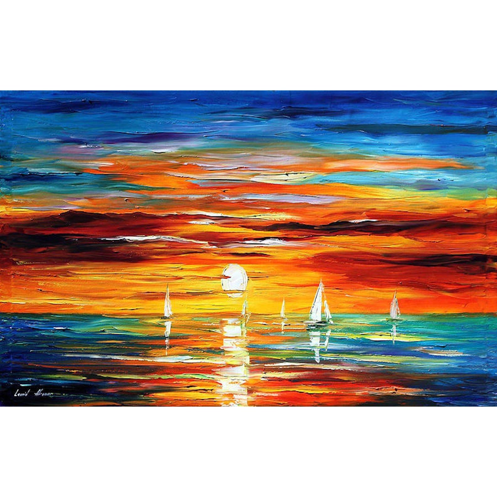 Leonid Afremov tapestry art canvas painting 75x100