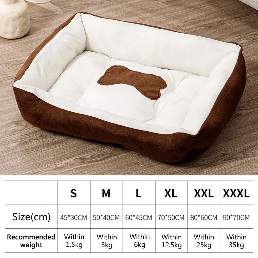 Square Pet Cat Dog Bed Large Cat Kennel Washable Cat Cushion Waterproof Mattress Pet Cushion Medium Large Dogs Pet Supplies