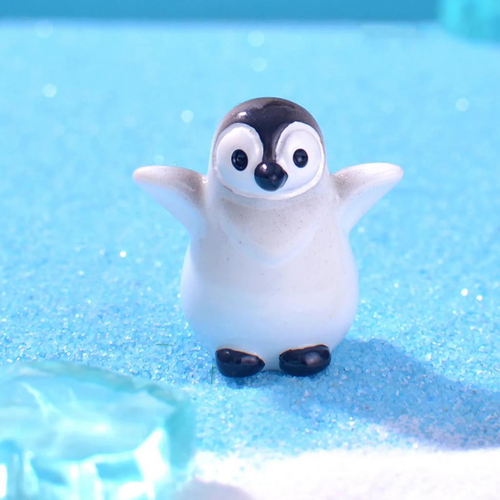 Mini Realisitic Animals Figurines Resin Polar Bear Penguin Seal Iceberg Figures Miniature Cake Toppers For DIY And Statues