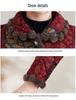 Stylish Floral Plush-Lined Cotton Jacket for Mid-Aged and Elderly Women - Warm, Loose Fit with Lapel