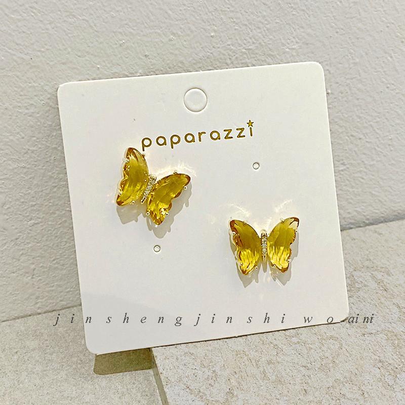 Women Crystal Butterfly Earrings Metal Frame Jewelry Zircon Decorative Earrings Girl Vitality Halo Accessories Gifts