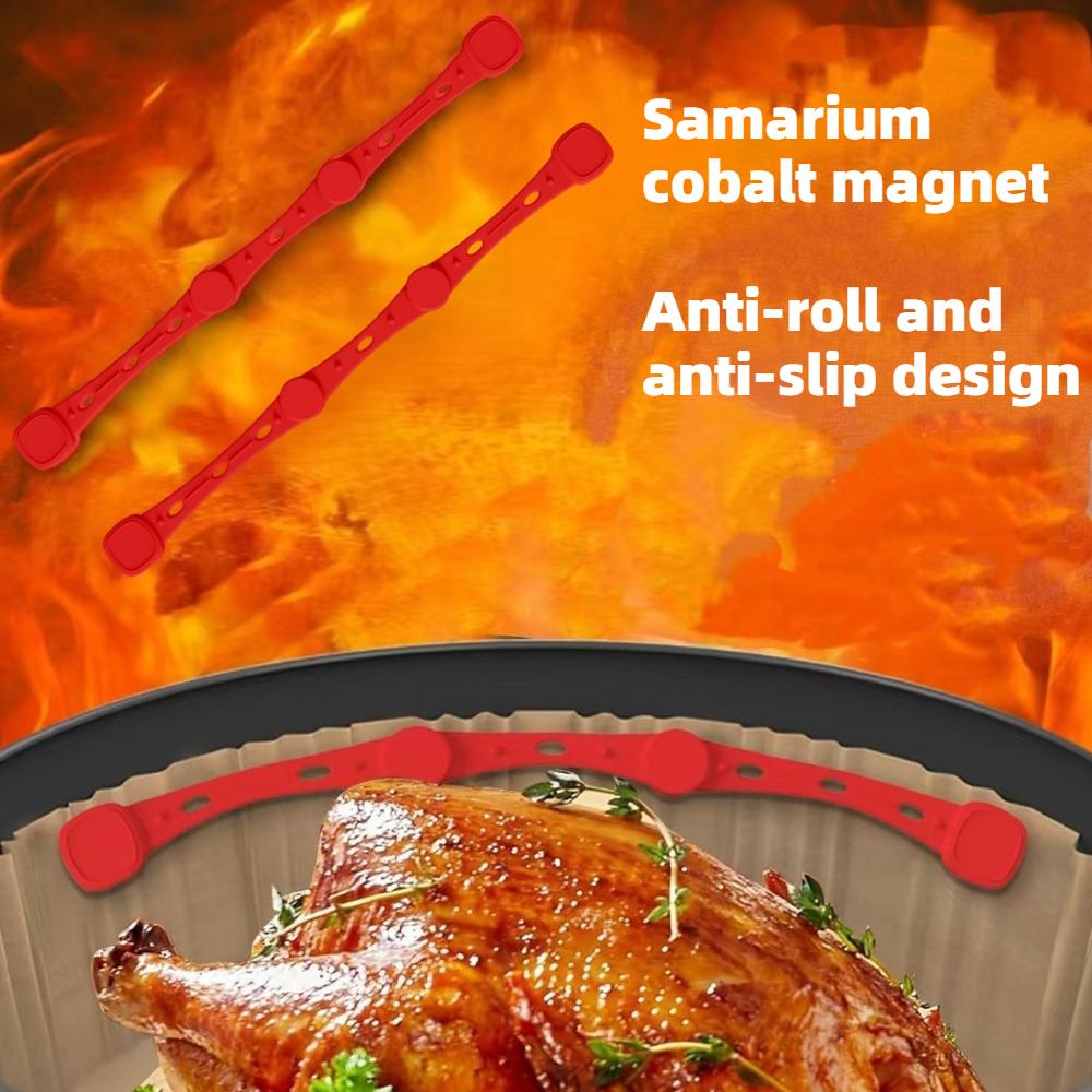 Air Fryer Accessories| Heat-Resistant Reusable Magnets Buckles Designed To Secure Parchment Paper Liners Prevent Paper Burning