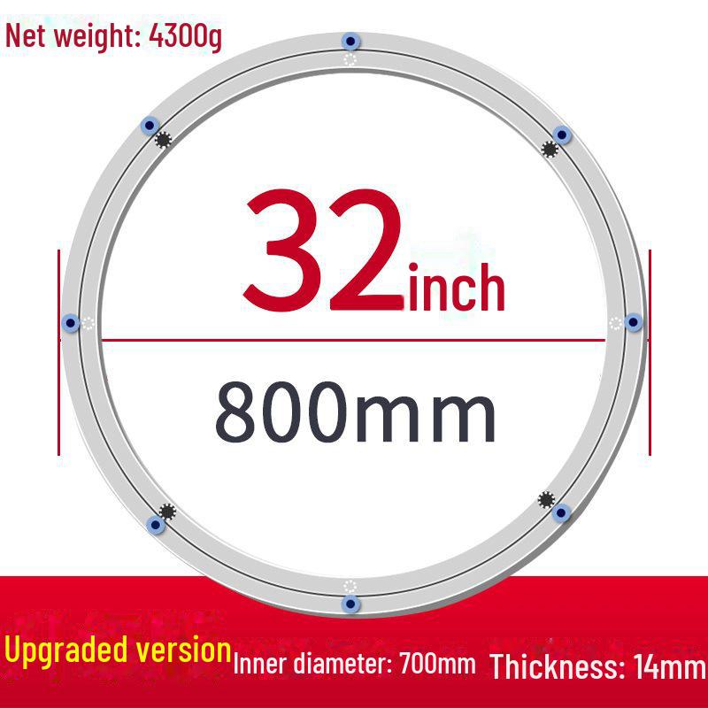 Aluminum Alloy Rotating Glass Turntable Dining Table Stand