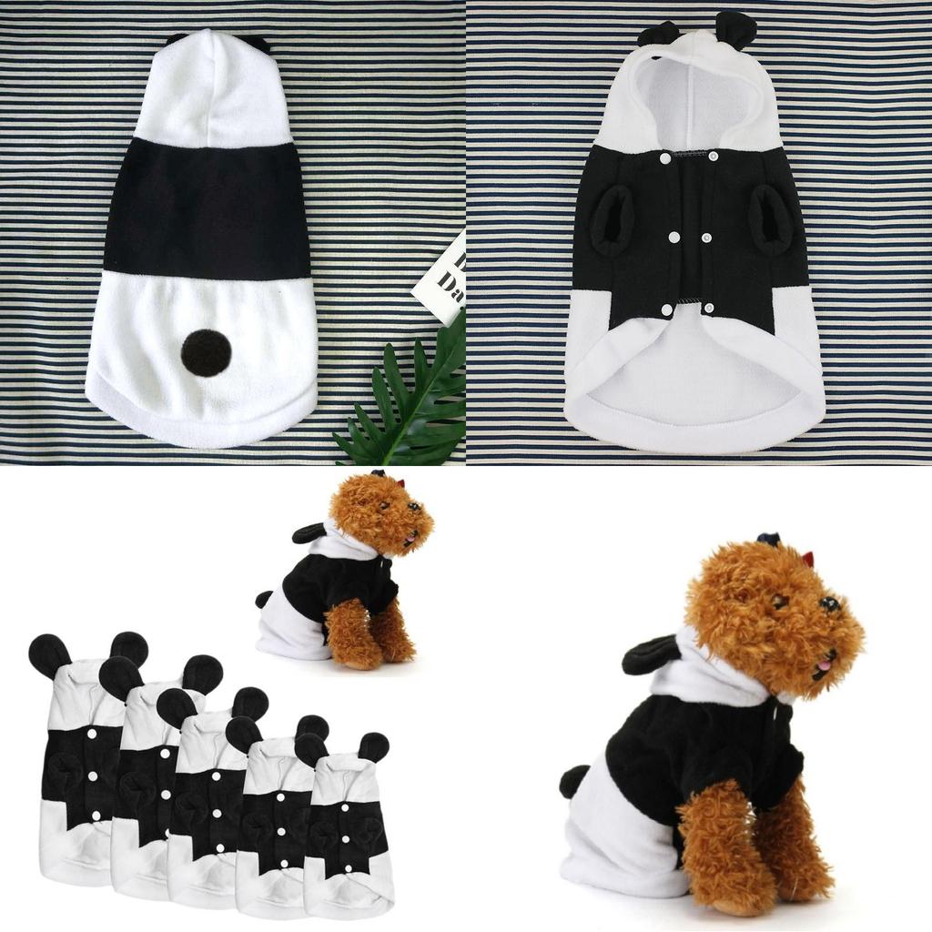 Cozy Panda Transformation Pet Clothing For Dogs And Cats In White