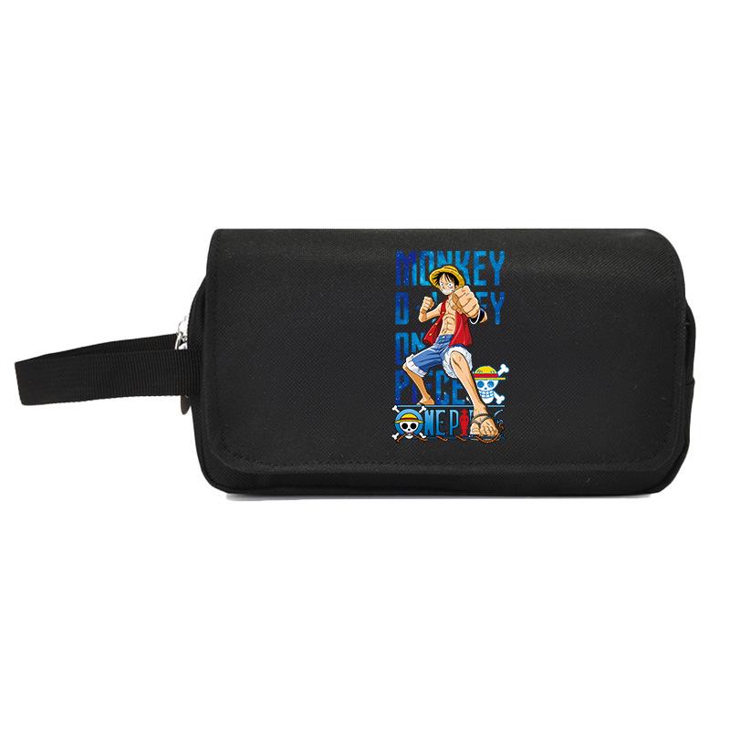 One Piece Large Capacity Pencil Case - Luffy, Zoro, Ace, Law, Sanji Japanese Style Student Stationery Bag