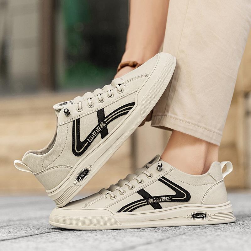 

European Station 2025 Autumn New Leather Casual Fashion Men s Shoes Trend Lazy Driving Shoes Versatile Board Shoes Men 44