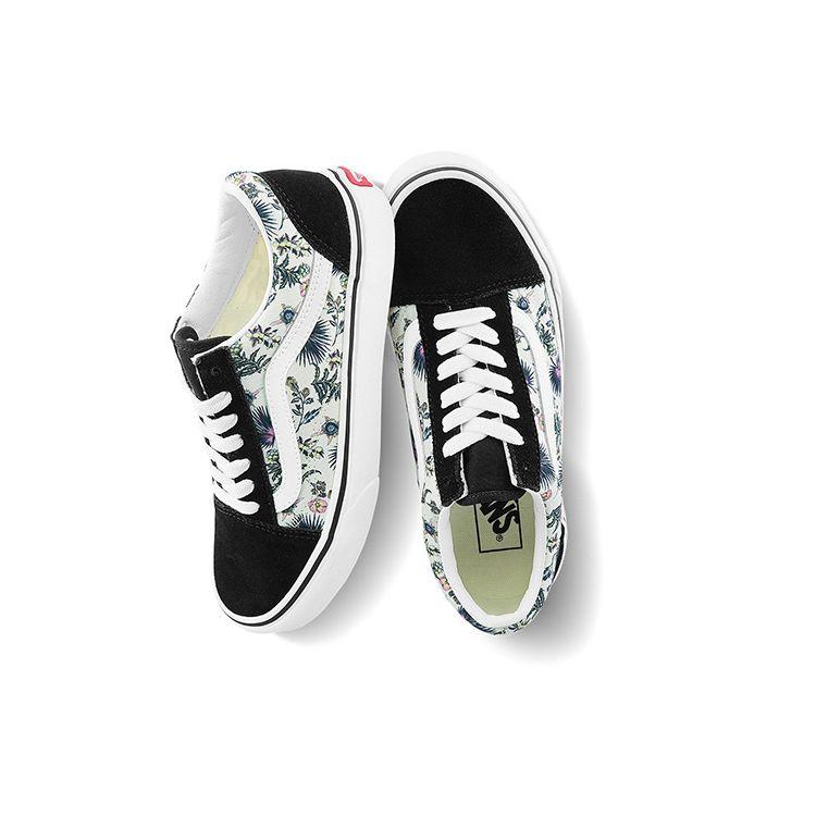 Vans Old Skool Unisex Orchid True White Floral Print Suede VN0A3WKT4QG