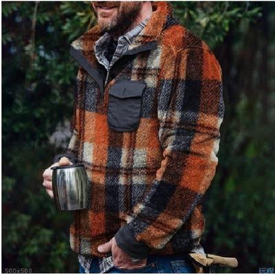 Spring New Men's Pocket Versatile Daily Retro Stand Up Collar Medium Long Woolen Coat Men's Casual Coat Men's Clothing