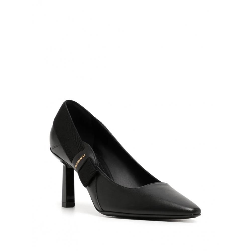 Salvatore Ferragamo Ferragamo Vissia 70mm Leather Pumps Black