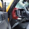ABS Center Console Two Side Handle Cover Trim For Ford Bronco Red Carbon Fiber