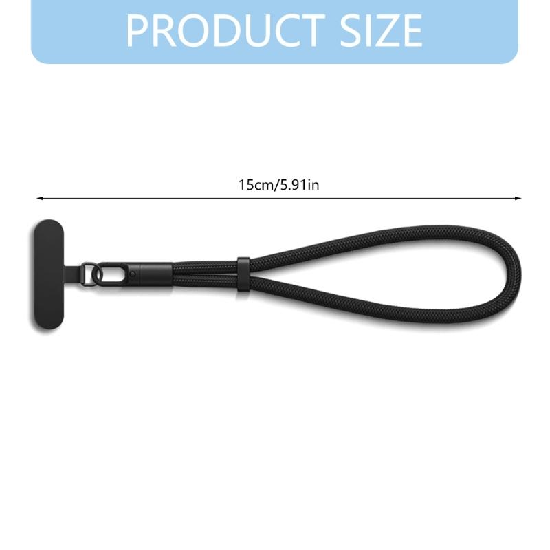 Smycz na telefon opaska na nadgarstek krótkie paski do telefonu z obrotem 360 stopni wzmocniony nieślizgający się sznurek akcesorium na długą podróż