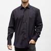Bill00 Shirt Cotton Poly Navy Blue Red Pattern Men