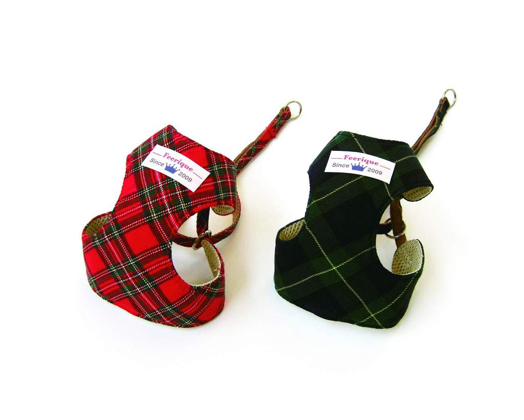 Ferryk Tartan Check Vest Harness Red Size 5