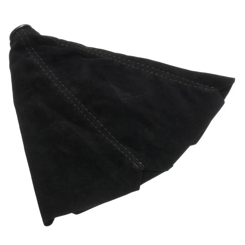 Car Gear Shift Collars Covers Red/Black/Yellow/Blue Suede PU Leather Gear Stick Shift Shifter Knob Cover Boot Gaiter