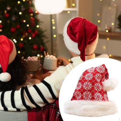 Knitted Christmas Hat Comfort Xmas for Festive Fancy Dress Stage Performance