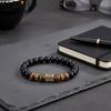 Handmade Matte Onyx Tiger Eye Beads Bracelet Natural Stone Jewelry Gifts for Women Fashion Accessories