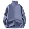 Winter Men Warm Turtleneck Sweaters Men Slim Knitted High Neck Pullovers Autumn Male Solid Color Casual Knitwear Pullover