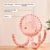 Small Fan 3 Gears Adjustable Portable Octopus Deformable 360° Shaking Head Folding Handheld Fan Outdoor USB Charging Desktop Fan