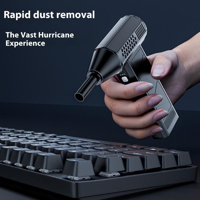 Electric Air Duster With 130K RPM Brushless Motor 3 Adjustable Speeds For Computer Car Interior Cleaning And Vacuum Packaging