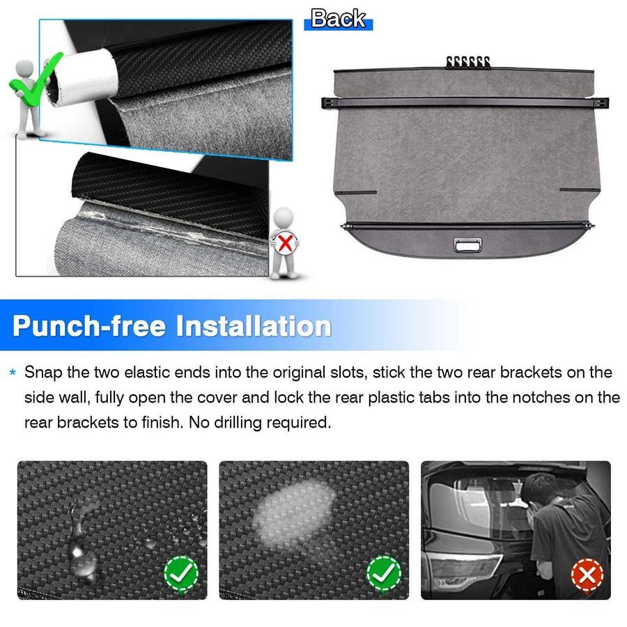 Cargo Cover for 20182023 2024 Chevy Chevrolet Equinox GMC Terrain Accessories Retractable Trunk Cover All Weather Shielding Shad