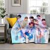 K-pop music group Blanket Flannel Blanket for bed, sofa, Camping, Hiking, Picnic Essentials, gift for family Fan gifts