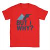 Nihilist Penguin But Why Meme T Shirts Unisexs  Cotton Vintage TShirts Round Collar  Tees Short Sleeve Tops Big Size