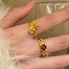 Vintage Maillard style zircon fireworks star opening ring niche index finger ring exquisite jewelry