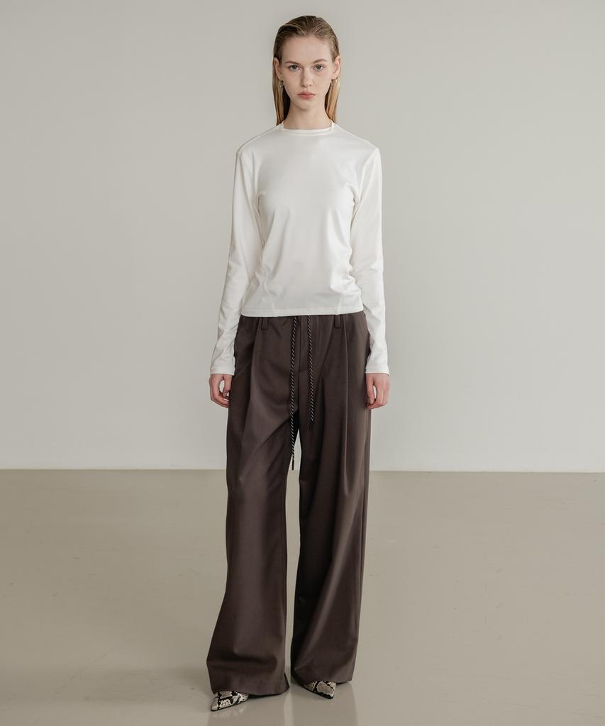 SSIN AND LEE (W) Active Long Sleeve Jersey Top Ivory