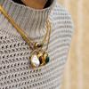 Vintage French Semi Precious Gemstone Pearl Pendant Necklace Unique Design Choker For Women