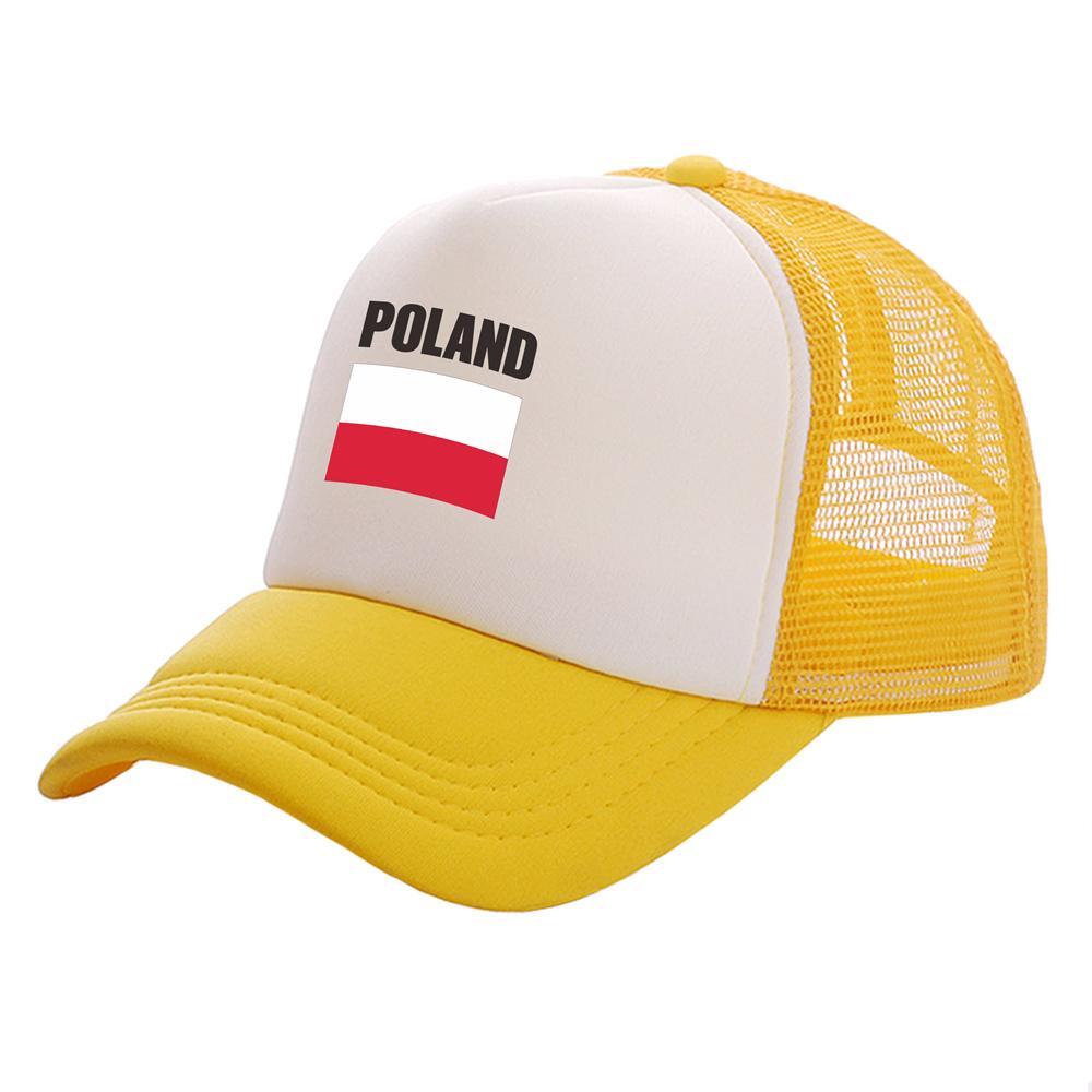 Polen Flagge Trucker Cap Unisex Cooles Polen Hut Baseballkappe Coole Sommer Unisex Netz Kappen