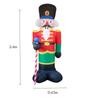 2.4m Inflatable Santa Claus LED Light Merry Christmas Outdoor Nutcracker New Year 2022 Christmas Decoration Garden Soldier