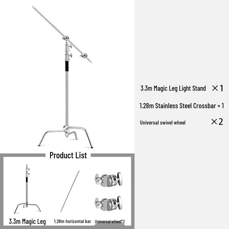 OLOEY 3.3m Magic Leg Studio Light Stand Kit with Crossbar